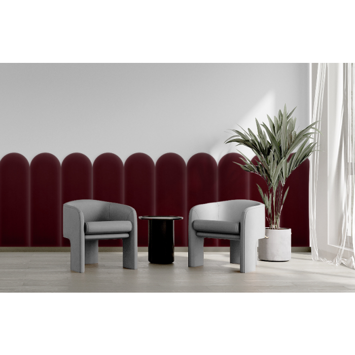 Polsterpaneel Magic Velvet Bordeauxrot 20 cm